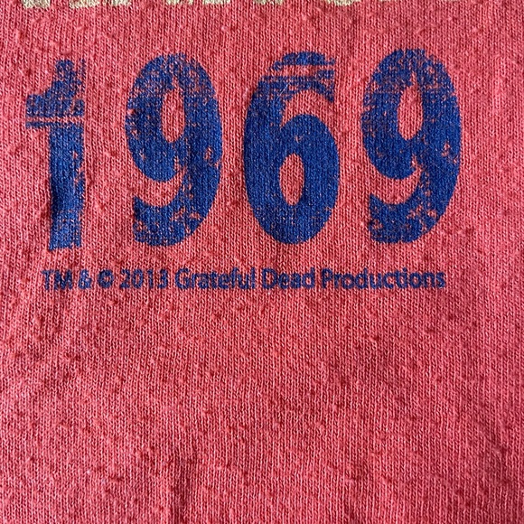 Grateful Dead San Francisco CA 1969 Short Sleeve T-Shirt Tee Orange Small JBHS - Picture 3 of 10